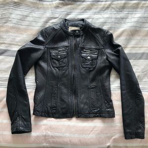 Michael Kors Leather Moto Jacket